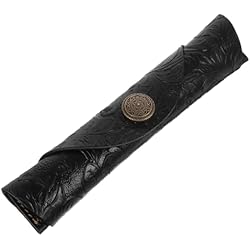 Cortinas Estilo Persianas TEHAUX Rollo Funda Protectora De Bolígrafo De Cuero Retro Literario Bolso De Cuero para Bolígrafos Bolsa Enrollable para Bolígrafos Cortina De Pluma Viajar Japón Persiana Enrollable