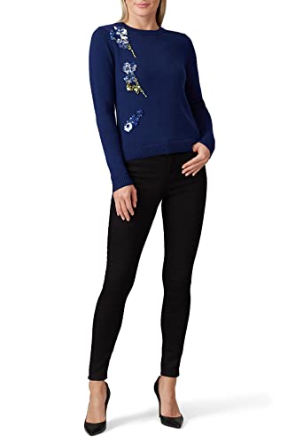 Rent The Runway Pre-Loved Navy Applique Sweater