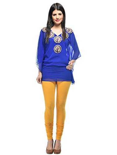 Image of Frenchtrendz Women's Cotton Spandex Stretchable Mid Rise Slim Fit Churidar Leggings Pull On