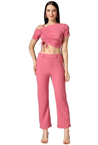 Image of TOPLOT co ord Set for Women Solid Top and Bottom