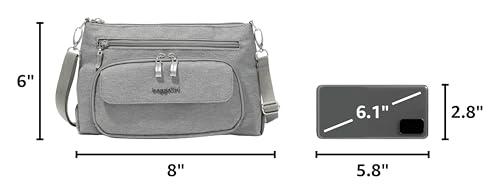 Image of Baggallini Original Everyday 11x7.5 Crossbody Bags Rfid Protected Lightweight Nylon Zippered Travel Purse