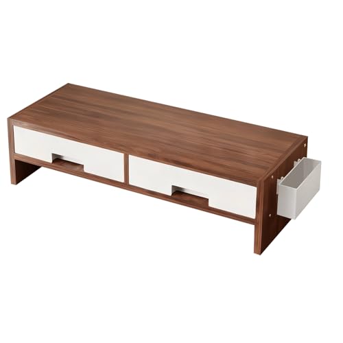 Acunny Soporte elevado para monitor de ordenador - Soporte ergonómico resistente con extensión | escritorio para pantalla elevada | para oficina en casa interior