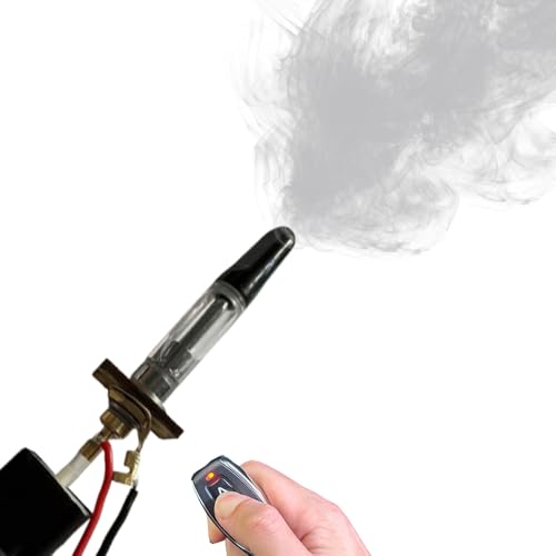 Fog Machine Macchina del fumo portatile, macchina per nebbia per esterni a batteria con telecomando senza fili per DJ Party Disco Wedding Halloween, Regalo (sottile rotondo nero)