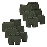 PUMA Herren Boxershorts Unterhosen 100004386 12er Pack, Wäschegröße:L, Artikel:-038 Green Melange