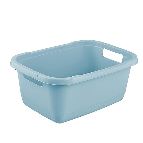 keeeper Wäschewanne, Stabiler Kunststoff, 32 l, Aenna, Nordic Blue