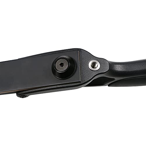 Toparchery Archery 56" Takedown Hunting 40Lbs Recurve Bow Metal Riser Right Hand Black Longbow #TOP4