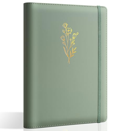 Aesthetic A5 Binder 6 Ring Refillable Notebook Planner Cover Small 0.8 Inch Loose Leaf Binder for Journaling or Collections Refillable Notebook Holder with Pocket
