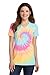 Port & Co Women's Tie-Dye V-Neck Tee-LPC147V-M-Rainbow Rainbow