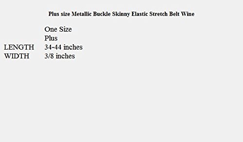 eVogues Plus size Metallic Buckle Skinny Elastic Stretch Belt4