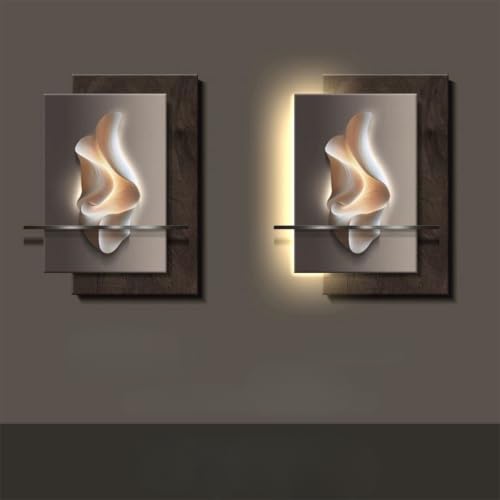 Modern 3D LED Wall Art, Abstract Illuminated Wall Decor for Home Office