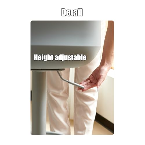 Tabouret de bar pivotant à hauteur réglable avec assise large