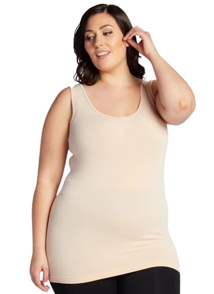 shaperx Women's Performance Scoopneck Tank Top Plus Size Pack of-picture-20