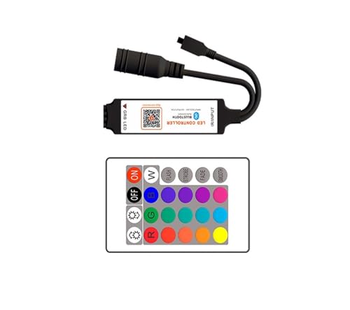 Contrôleur DC5-24V haute précision, télécommande 24 touches et application smartphone