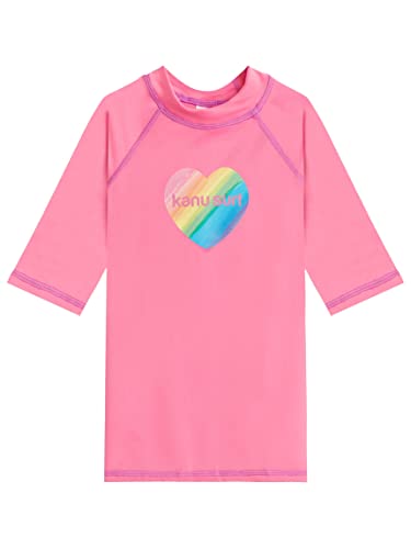 Image of Kanu Surf Girls' Jade Rash Guard UPF 50+ Sun Protection Short Sleeve Swim Shirt