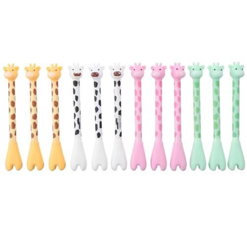 Set de 12 bolígrafos de gel con diseño de jirafa miniatura 1