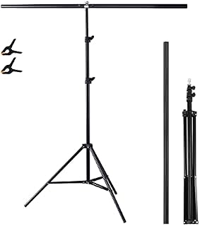 Selens 80x80-200cm Retractable Support Backdrop Stand with Bracket and Clips for Background Photography Photo Studio