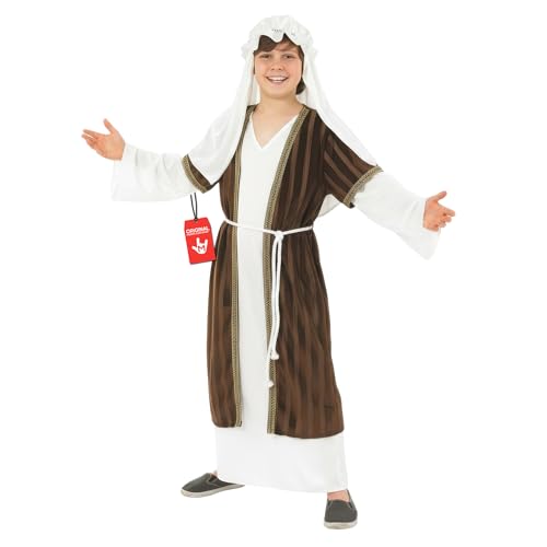 Disfraz completo de pastor marrón para niños talla XL
