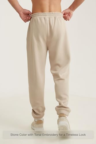 Hubby Sweatpants, Cozy Fleece Joggers for Men, Honeymoon Travel Pants, Comfy Home Relaxed Fit Fall Bottoms, Stone4