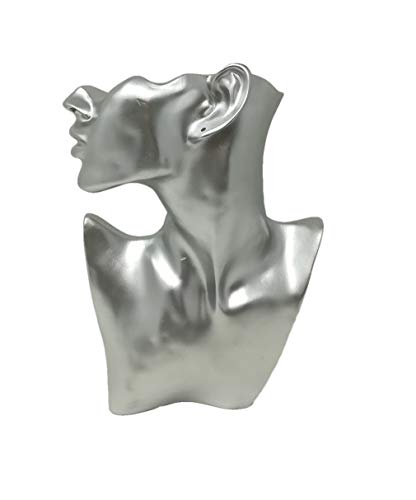 1 foro per orecchino R&F srls Espositore COLLO VISO ARGENTO LISCIO porta collana parure bigiotteria