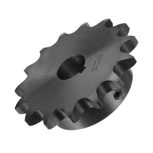 Image of uxcell #50 Chain Roller Sprocket B Type, 3 /4 inch Bore 15 Tooth Single Strand Chain Sprocket, Carbon Steel, Keyway with Set Screws