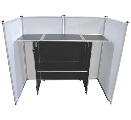 Harmony Audio Aluminum Portable Dj Facade Booth Scrim & 54" Workstation Table #TOP1