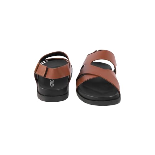 Image of Metro Men Faux Leather Comfort Sandal