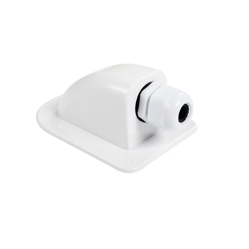Kogedss Single Hole White Single Wire Entry Gland Box Solar Panel Roof Wire Entry Gland Box Cable Motorhome White Single Hole Rv Yacht Car Accessories(Single Hole White)