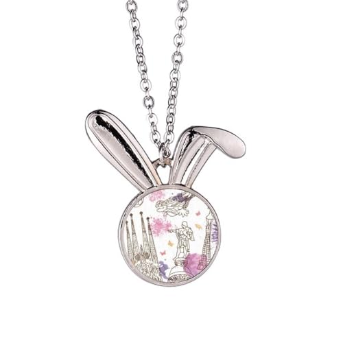 Pendentif lapin de la cathédrale de Barcelone, collier en argent massif ciselé main