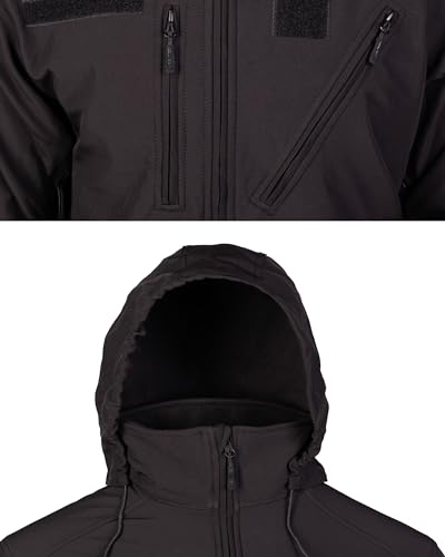 Mil-Tec SCU 14 Softshell Jacket for Men, Tactical Outdoor Functional Jacket, Breathable, Windproof and Water-Repellent Transition Jacket, Practical Leisure Jacket or Hiking Jacket, black, M - Image 2