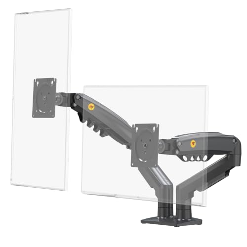 NB North Bayou Dual Monitor Desk Mount Stand Full Motion Swivel Computer Monitor Arm for Two Screens 17-27 Inch with 4.4~19.8lbs Load Capacity for Each Display F160