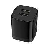 Hootek USB 充電器 2ポート 5V/2.1A ACアダプター USB コンセント 急速充電/PSE認証/コンパクト ゆーえすびー コンセント USB電源アダプター iPhone11/11Pro/11Pro Max/X/Xs/Xr/Xs Max/8/8Plus/7/SE(第1世代)、iPad、Galaxy、HuaWei、などiPhone&Android各種Type-A機器対応(全黒)