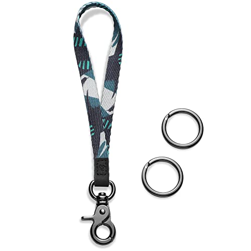 Hand Handgelenk Lanyard Schlüsselbund Cool Keychain Wristlet Strap Floral Lanyard for Key Holder Graffiti Cover