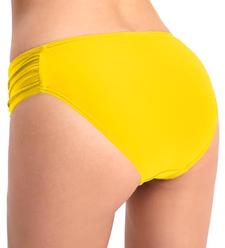 Image of Women's Bathing Suit Bottoms Full Coverage Ruched Bikini Tankini Bottom Swimsuit Brief