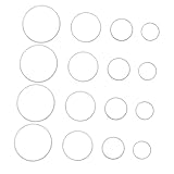 SHINEOFI 80 piezas Aros Redondos para Bisutería Anillos de Cobre para Hacer Pendientes DIY Marcos Colgantes de Varios Accesorios para Manualidades y Joyería