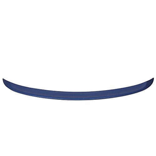 IKON MOTORSPORTS, Pre-Painted Trunk Spoiler Compatible with 2013-2016 Dodge Dart, OE Factory Style Painted #PCL Blue Streak Pearl Flush Mount Trunk Boot Lip Spoiler Wing Deck Lid, 2014 2015