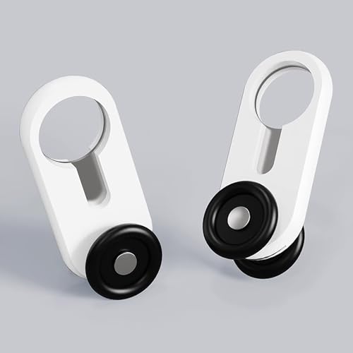 50 Pcs Curtain Tracks Pulleys Silent Curtain Rail Pulley (White)