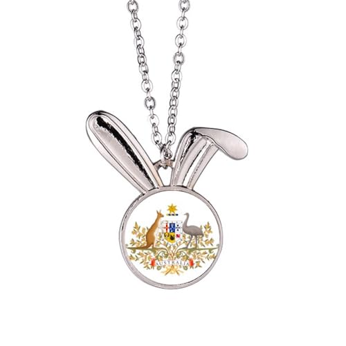 Collier pendentif emblème lapin Canberra Australie style voyage