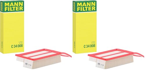 Filtro de aire MANN-FILTER C 34 008 para proteger el motor de coches y transporte, 2 uds