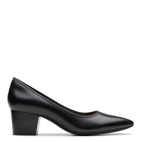 Clarks Clarks Collection Women's Ellanie Hope Pump, Black Leather, 8.5 W US