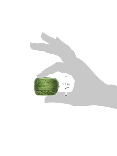 Hilo Perlé DMC Bola Color Verde Amarillo Mediano T8 miniatura 2