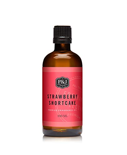 P&J Fragrance Oil | Strawberry Shortcake Oil 100ml - Candle Scents for Candle Making, Freshie Scents, Soap Making Supplies, Diffuser Oil Scents