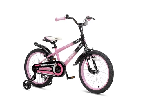 Image of ACEGER Simon Kids Bike for Boys Girls Toddlers, Unisex for Aged 3-13 Years, 12 14 16 18 Inch Children Bicycle with Training Wheels, 20 Inch Bike with Kickstand