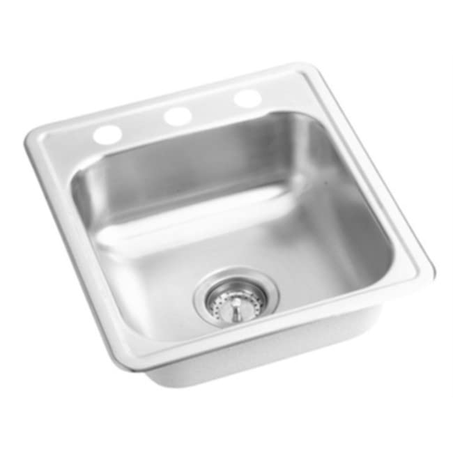 Review Product PROFLO PFSR171962 PROFLO PFSR171962 Bealeton 17" Rectangular Stainless Steel Drop In Bar Sink with 2 Faucet Holes at 4" Centers