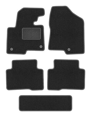 Tapis de sol graphite pour Hyundai Santafe III 7 places moquette sur mesure habitacle auto dès 2012