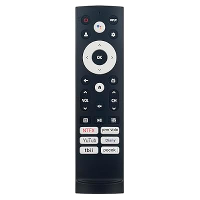 Replace Voice Remote Control fit for Hisense 4K UHD Smart Google TV 43A65K 50A65K 55A65K 65A65K 75A65K 85UX 43A7N 50A7N 55A7N 65A7N 55U7G 75U7H 43A53FUA 43A68H 43A6H 50A6H 55U78H 65A65H 75A6H 75U65H