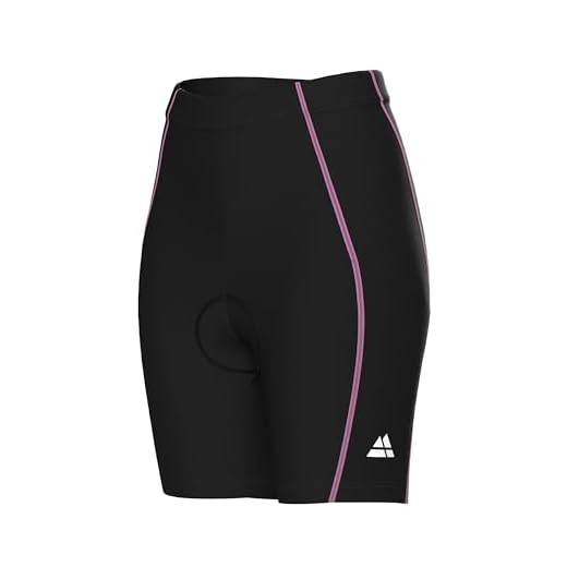 DANISH ENDURANCE Pantalón Corto Acolchados con Gel 3D de Ciclismo para Mujer, Elásticos, Transpirables, Negro/Rosa, M