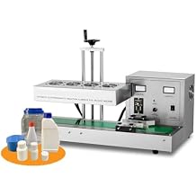 2200W Automatic Aluminum Foil Sealing Machine, Continuous Electromagnetic Induction Bottle Cap Sealer, 15-130mm Heat Jar Sealing Machine for Plastic and Glass Bottles 2-30cm High,15-60mm
