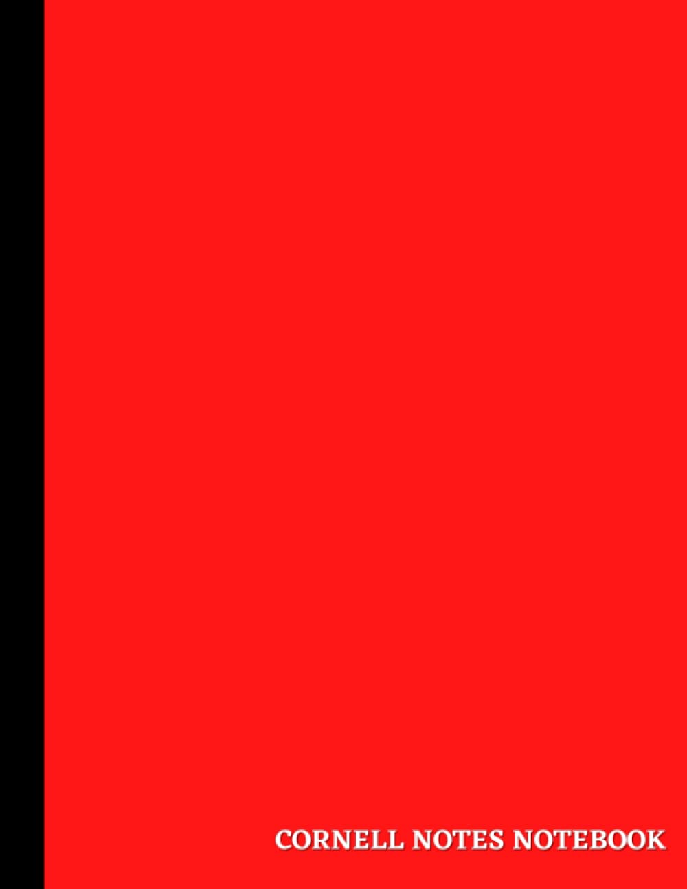 Cornell Notes Notebook: Note Taking System for Students, Teachers, School, Work | College Ruled 110 Pages | Red