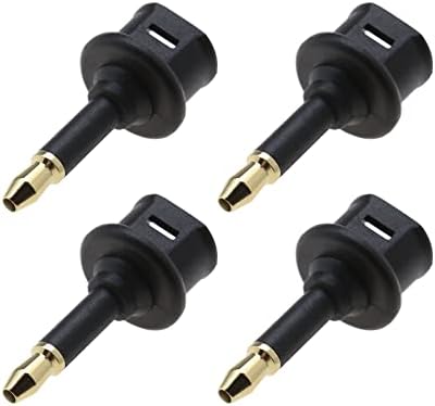 4PCS 3.5mm Mini Toslink Adapter Digital Fiber Optic Toslink to 3.5mm Jack Female to 3.5 mm Mini Male Optical Audio Connector Adapter for Audio