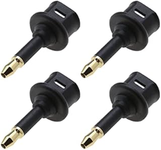 4PCS 3.5mm Mini Toslink Adapter Digital Fiber Optic Toslink to 3.5mm Jack Female to 3.5 mm Mini Male Optical Audio Connector Adapter for Audio